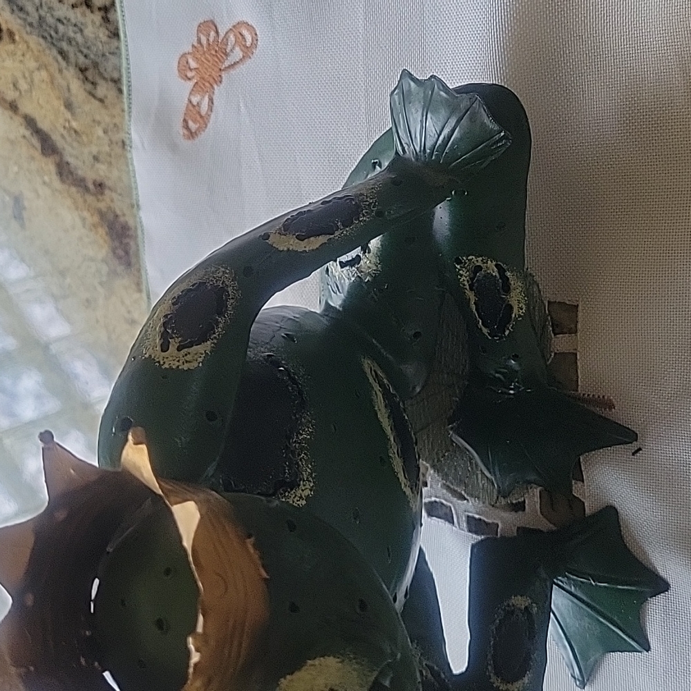 Adorable thinking frog,  tea candle  burner 🐸 - Picture 12 of 13